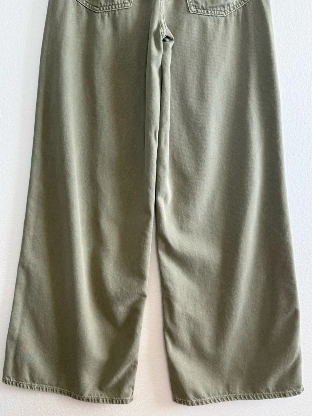 Madewell Super Wide Leg Jeans High Rise Drawstring Airy Size 24 In Sagebrush - Picture 6 of 16